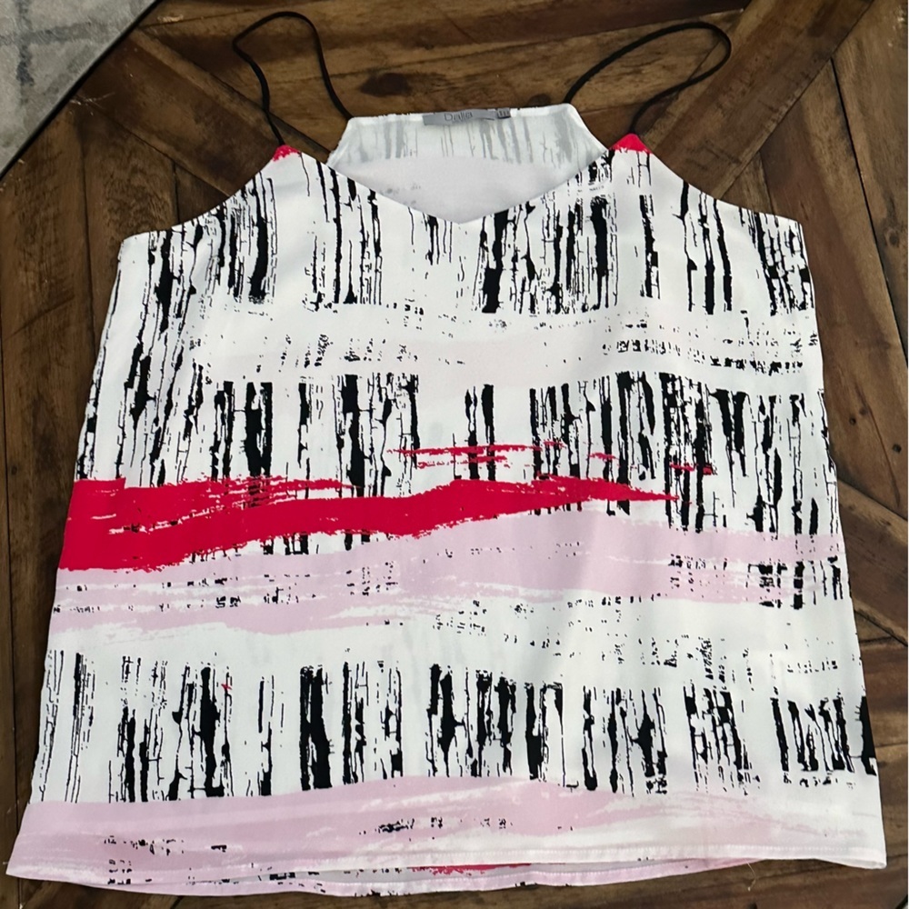Dalia Abstract Tank Top Blouse- Size Medium
